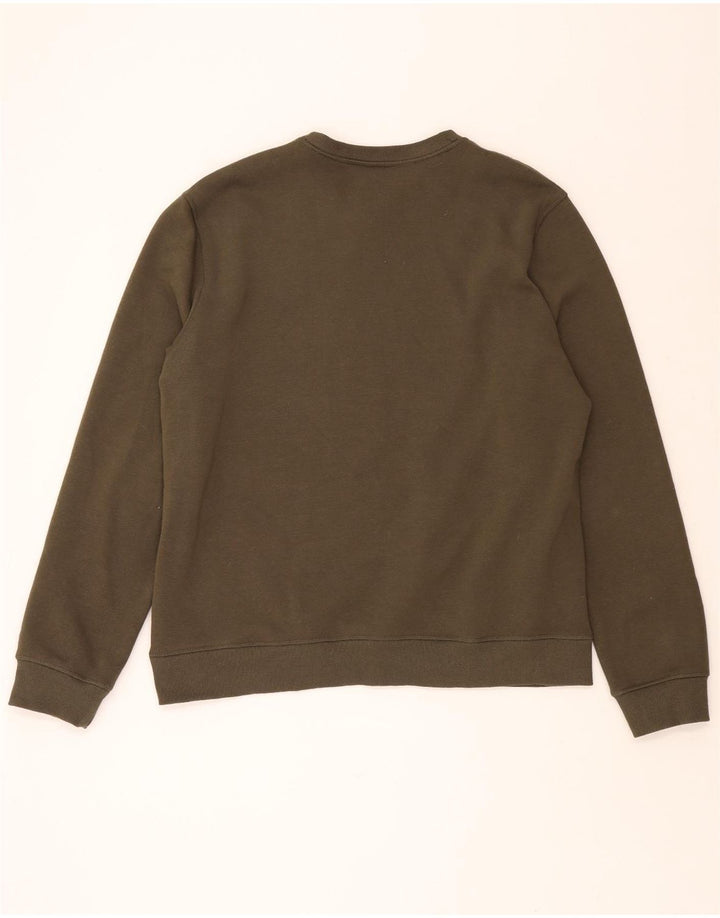 EDDIE BAUER Mens Sweatshirt Jumper XL Khaki Cotton