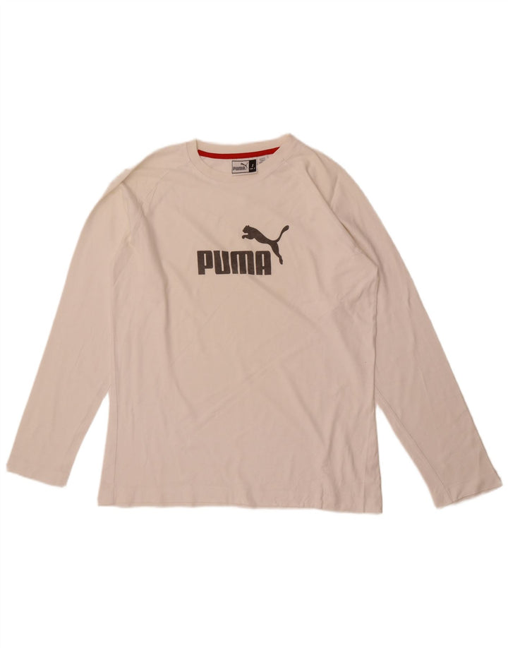 Tricou cu mânecă lungă Puma pentru bărbați, alb, mic