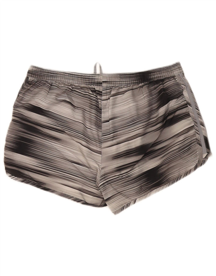 Pantaloni scurți sport Climalite Adidas pentru femei UK 14 Medium Gri Poliester cu dungi
