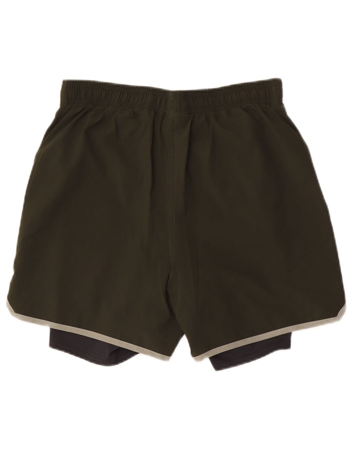 Pantaloni scurți sport pentru bărbați Under Armour Heat Gear, kaki mediu