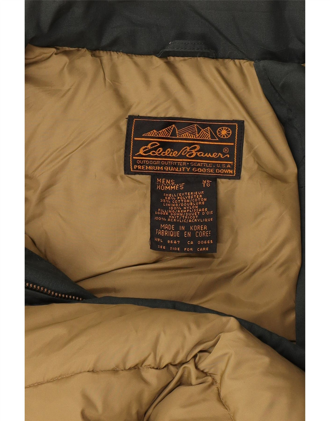 Jachetă căptușită pentru bărbați Eddie Bauer UK 42 XL Poliester verde