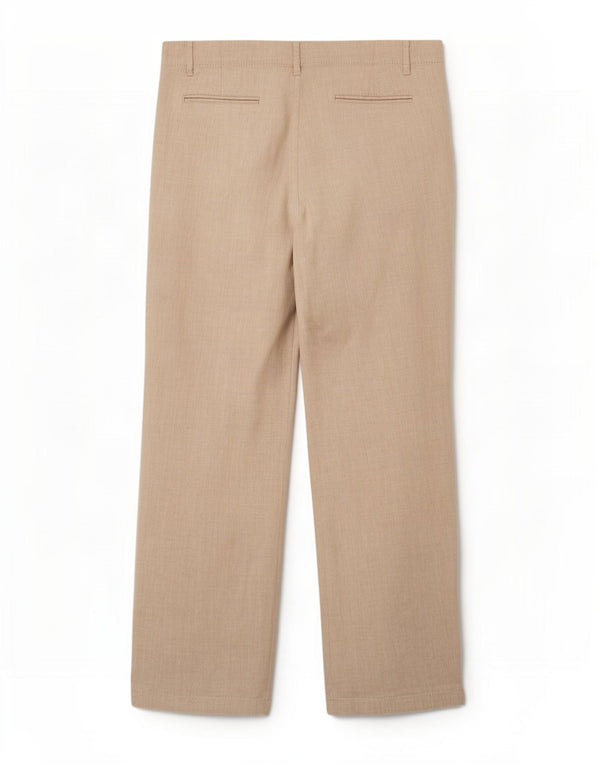 Marks & Spencer Womens High Waist Chino Trousers UK 12 Medium W30 L28 Beige