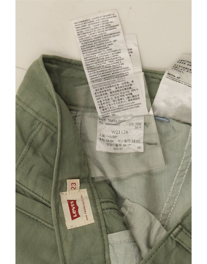 Pantaloni cargo drepti pentru femei Levi's L23 L26 bumbac verde