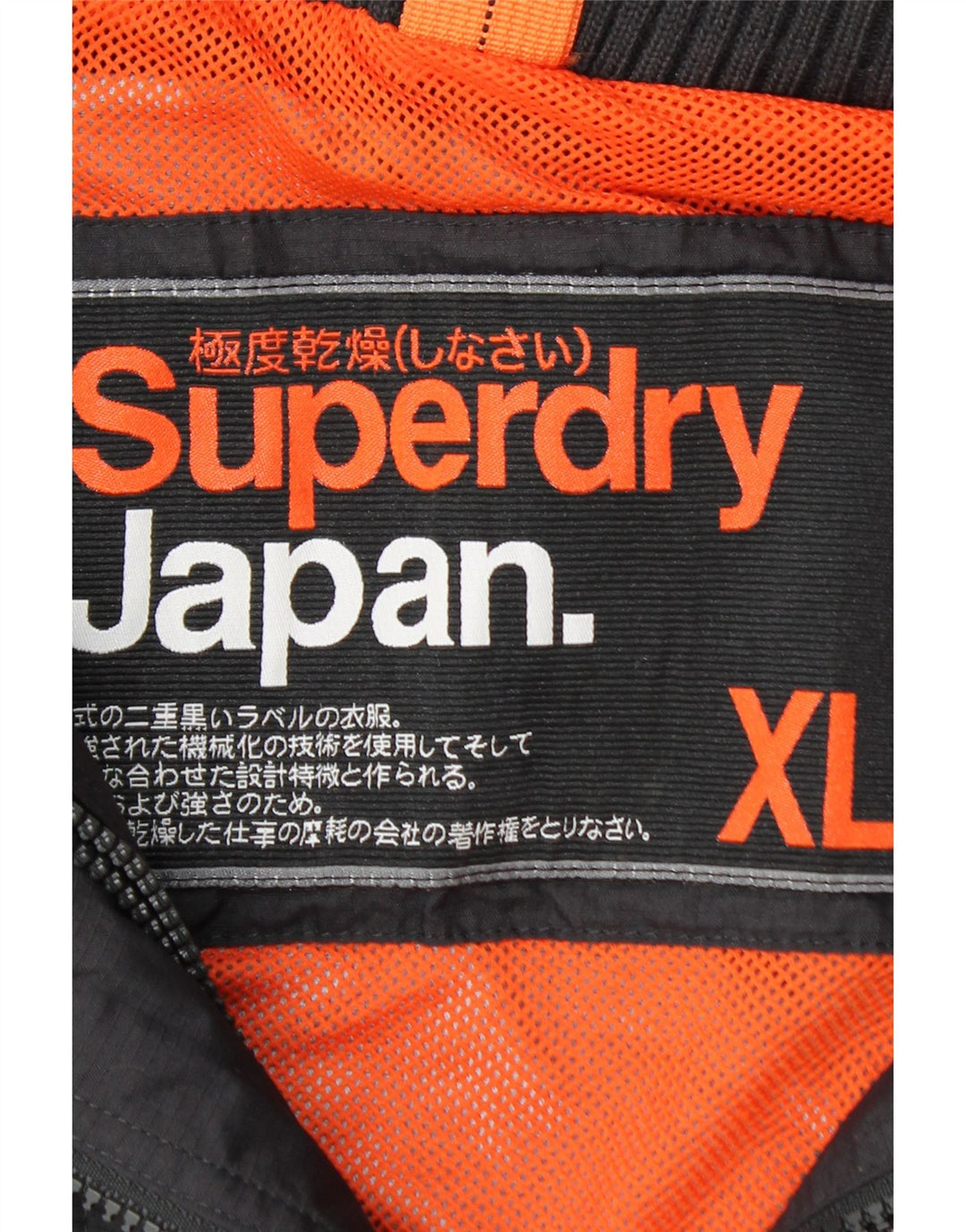 SUPERDRY Jachetă de ploaie cu grafică pentru femei UK 18 XL Nylon negru