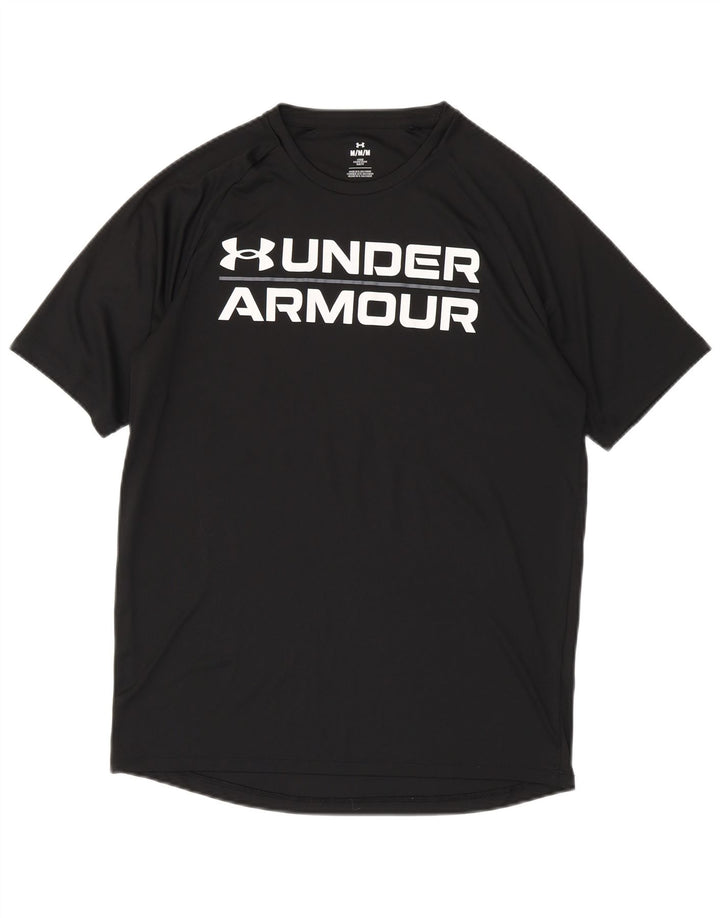 Tricou grafic pentru bărbați Under Armour Top Mediu Poliester Negru