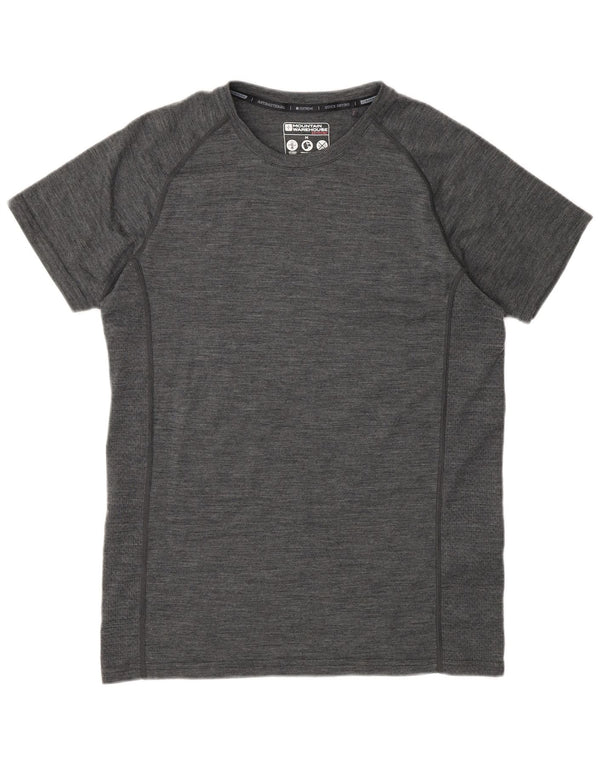 Tricou pentru bărbați Mountain Warehouse Top Mediu Gri din Lână Merinos