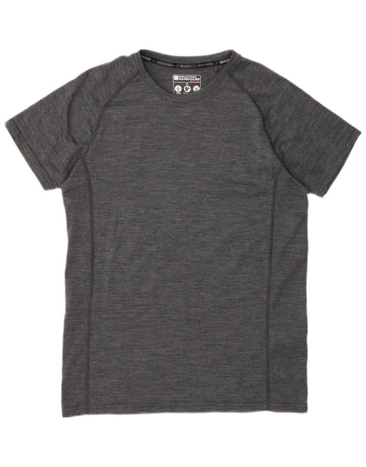 Tricou pentru bărbați Mountain Warehouse Top Mediu Gri din Lână Merinos
