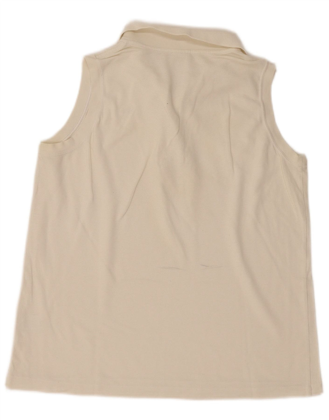 Tricou polo fără mâneci pentru femei Lacoste Mărimea 46 XL Alb