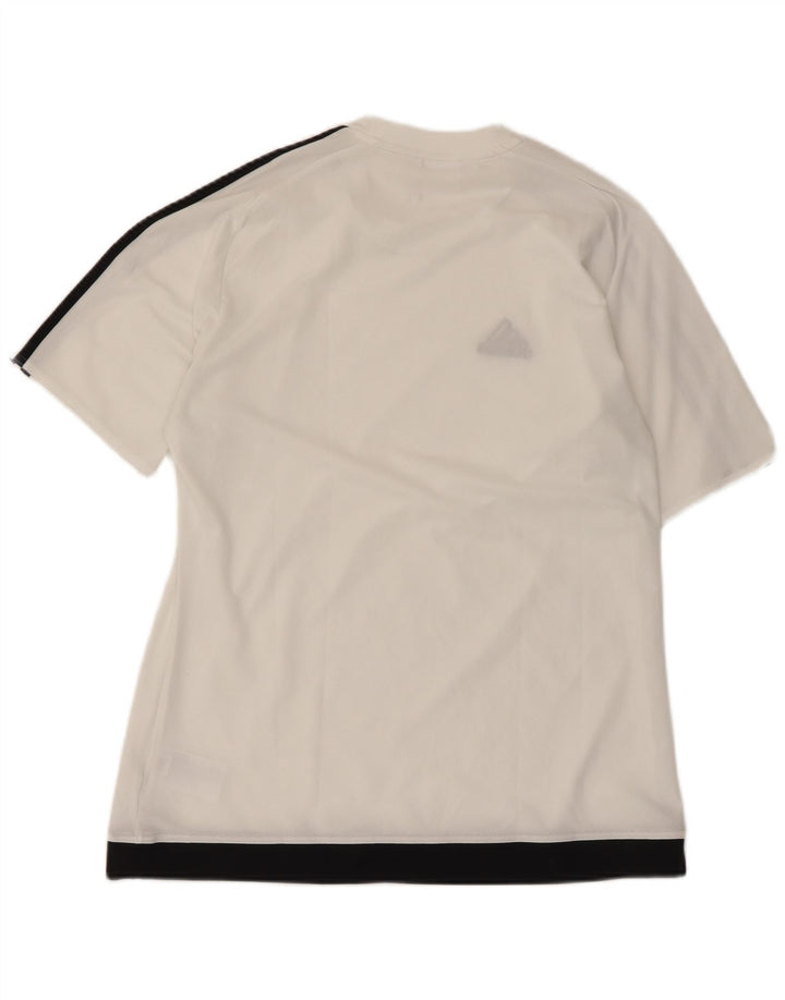 Tricou Adidas Climalite pentru bărbați Top Mediu Alb Poliester Colorblock