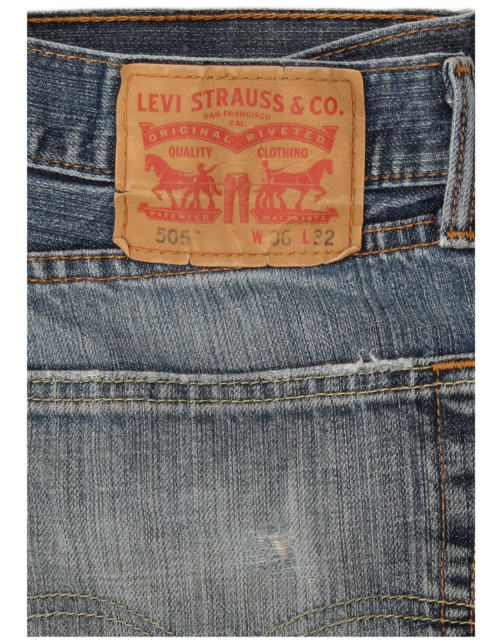Blugi drepti pentru bărbați Levi's 505 W34 L32 Bumbac albastru