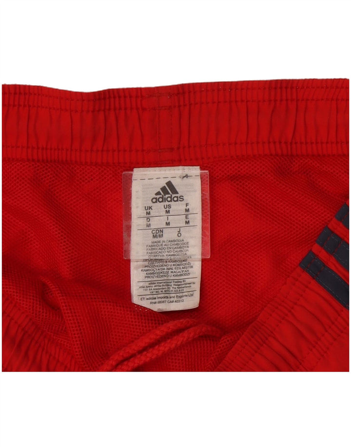 Pantaloni scurți de înot Adidas pentru bărbați, poliester roșu mediu