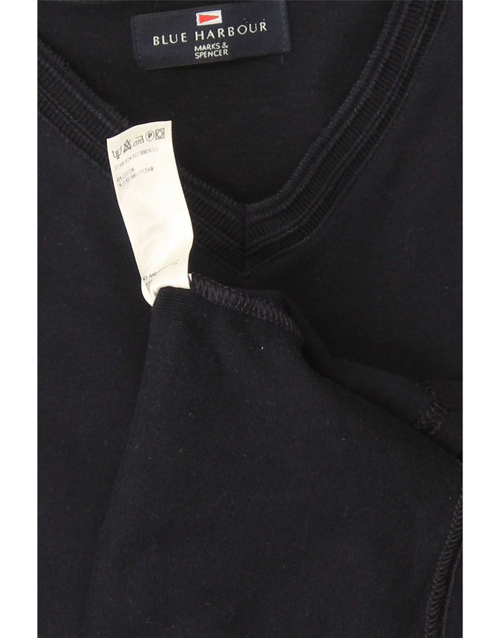 Marks & Spencer pentru bărbați Blue Harbour Top cu mânecă lungă XL, bumbac bleumarin