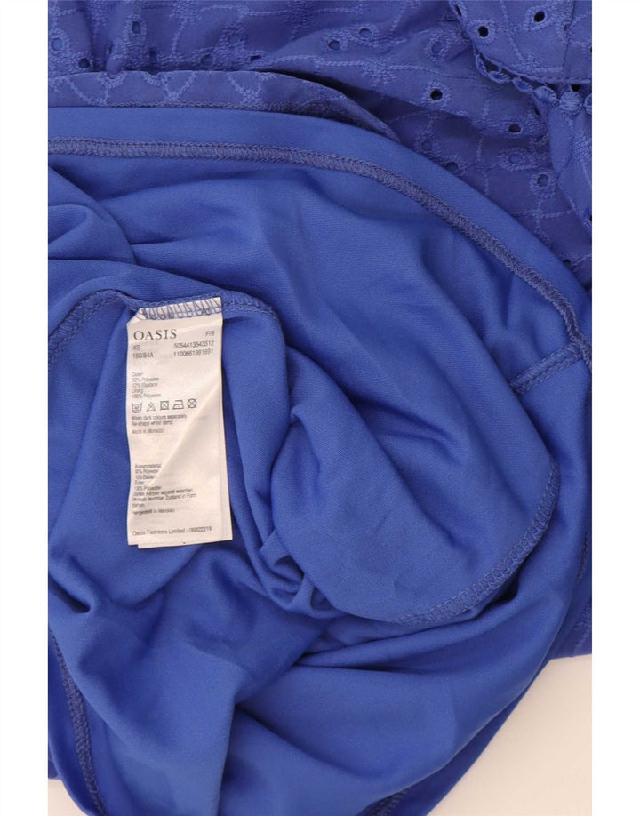 Rochie Oasis pentru femei cu umeri scoși UK 6 XS poliester albastru