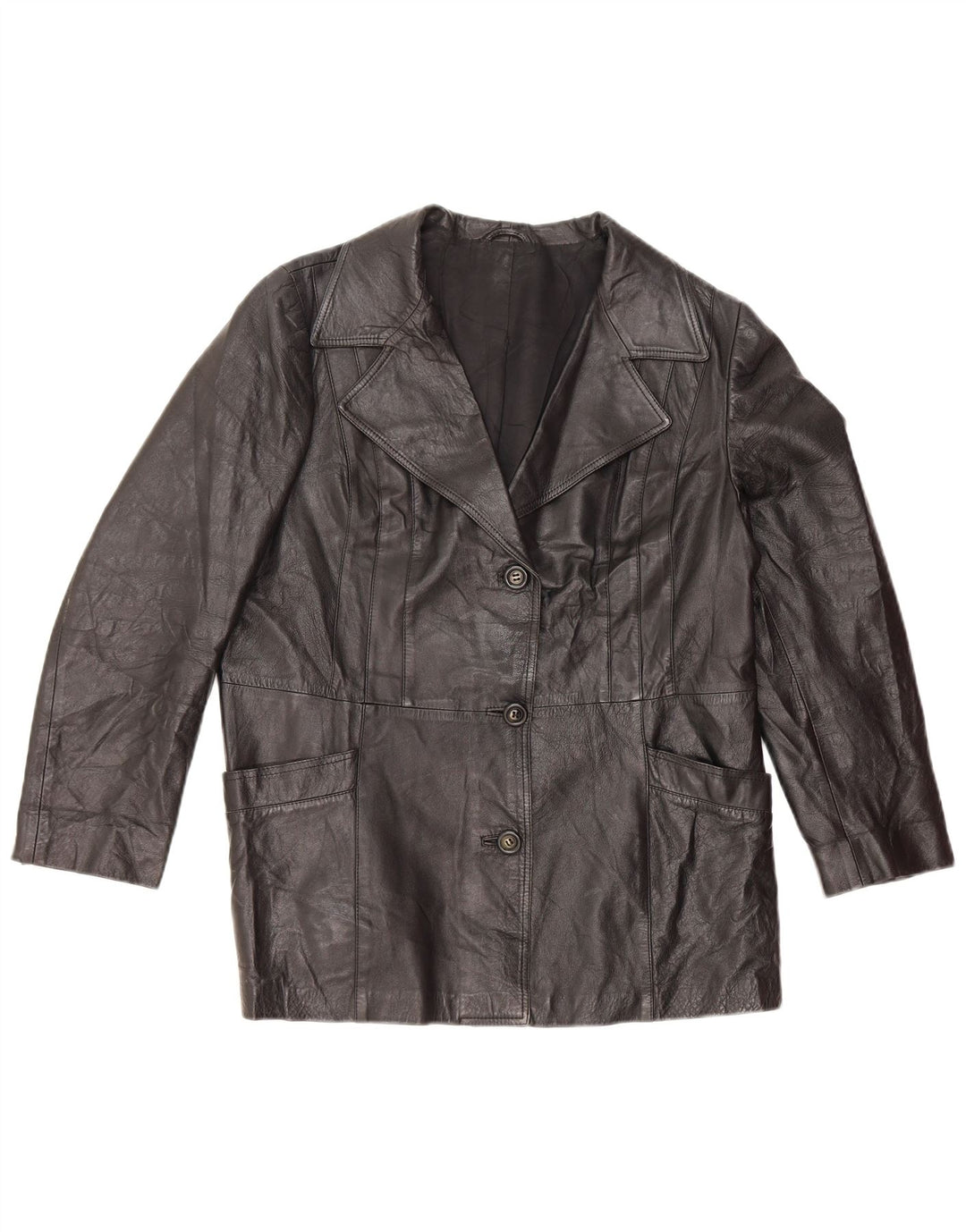 Jachetă de piele Nappa pentru femei UK 14 Medium Black