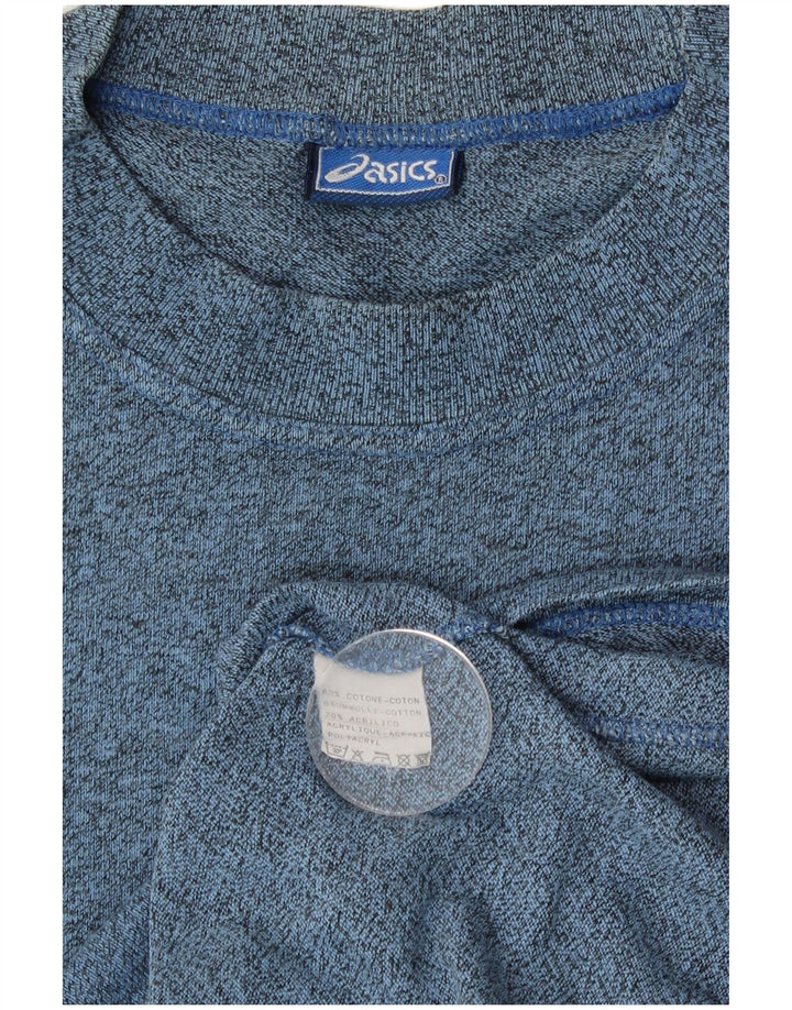Tricou grafic Asics pentru bărbați Top mare, albastru, bumbac color bloc