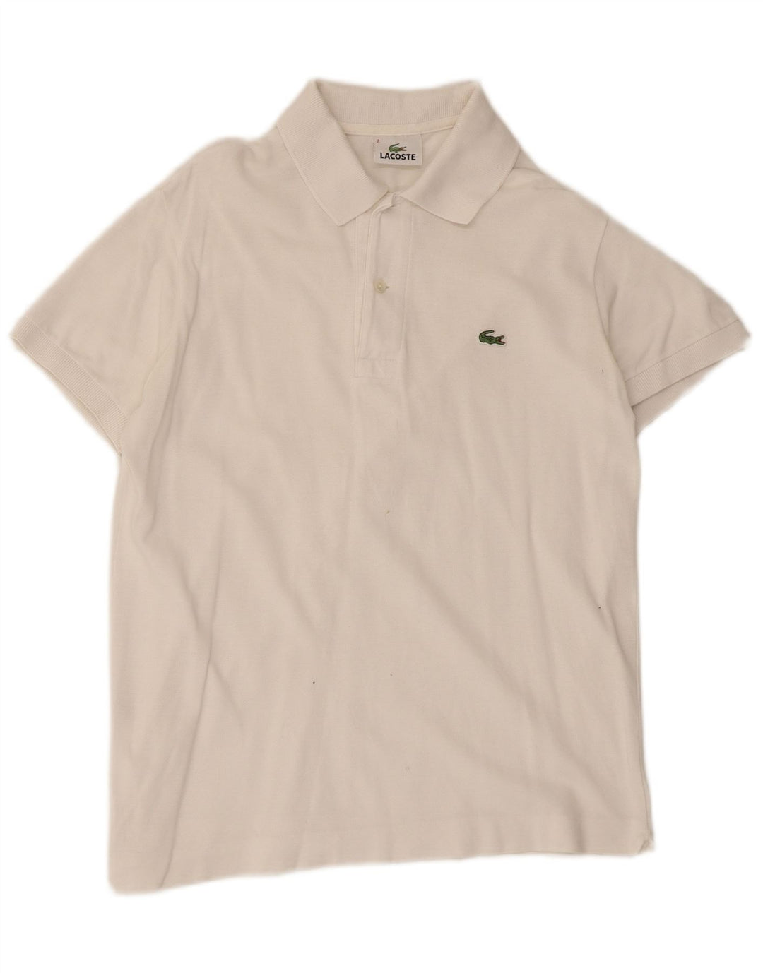 Tricou polo pentru bărbați Lacoste Mărimea 2 XS Bumbac alb