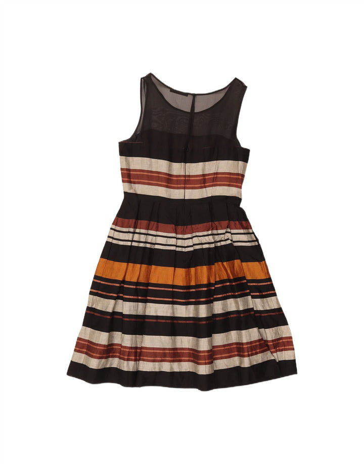 SEVENTY Womens Sleeveless A-Line Dress UK 12 Medium Multicoloured Striped