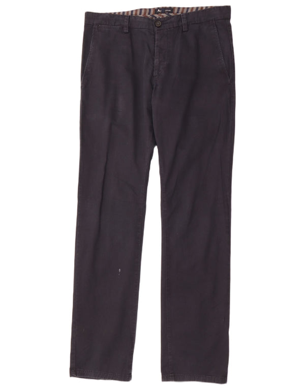 Pantaloni chino drepți pentru bărbați Aquascutum IT 50 Large W34 L34 Bleumarin