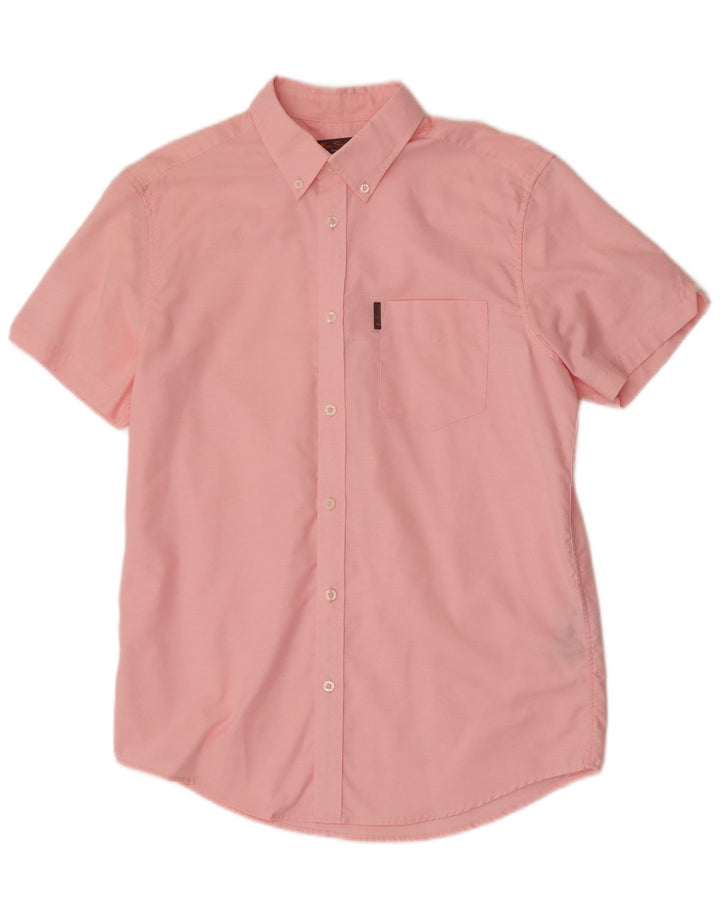 Camasa cu maneca scurta pentru barbati Ben Sherman, bumbac roz mediu