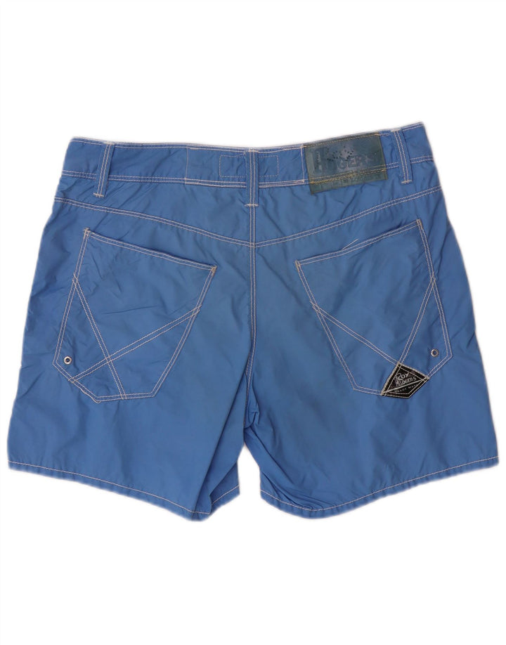 ROY ROGERS Mens Casual Shorts W34 Large Blue Polyamide