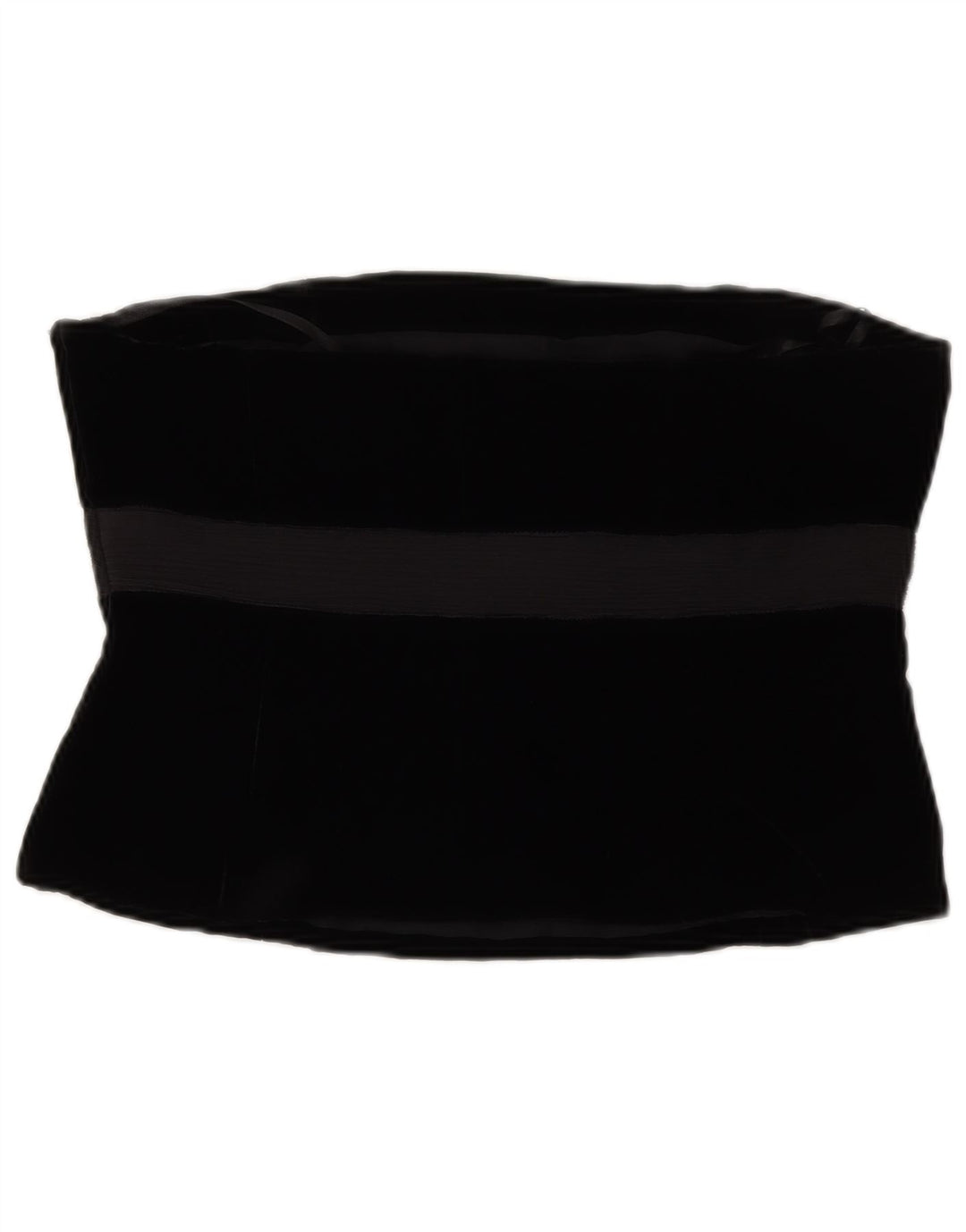 LAURA ASHLEY Top corset din catifea pentru femei UK 14 Medium Black Viscose