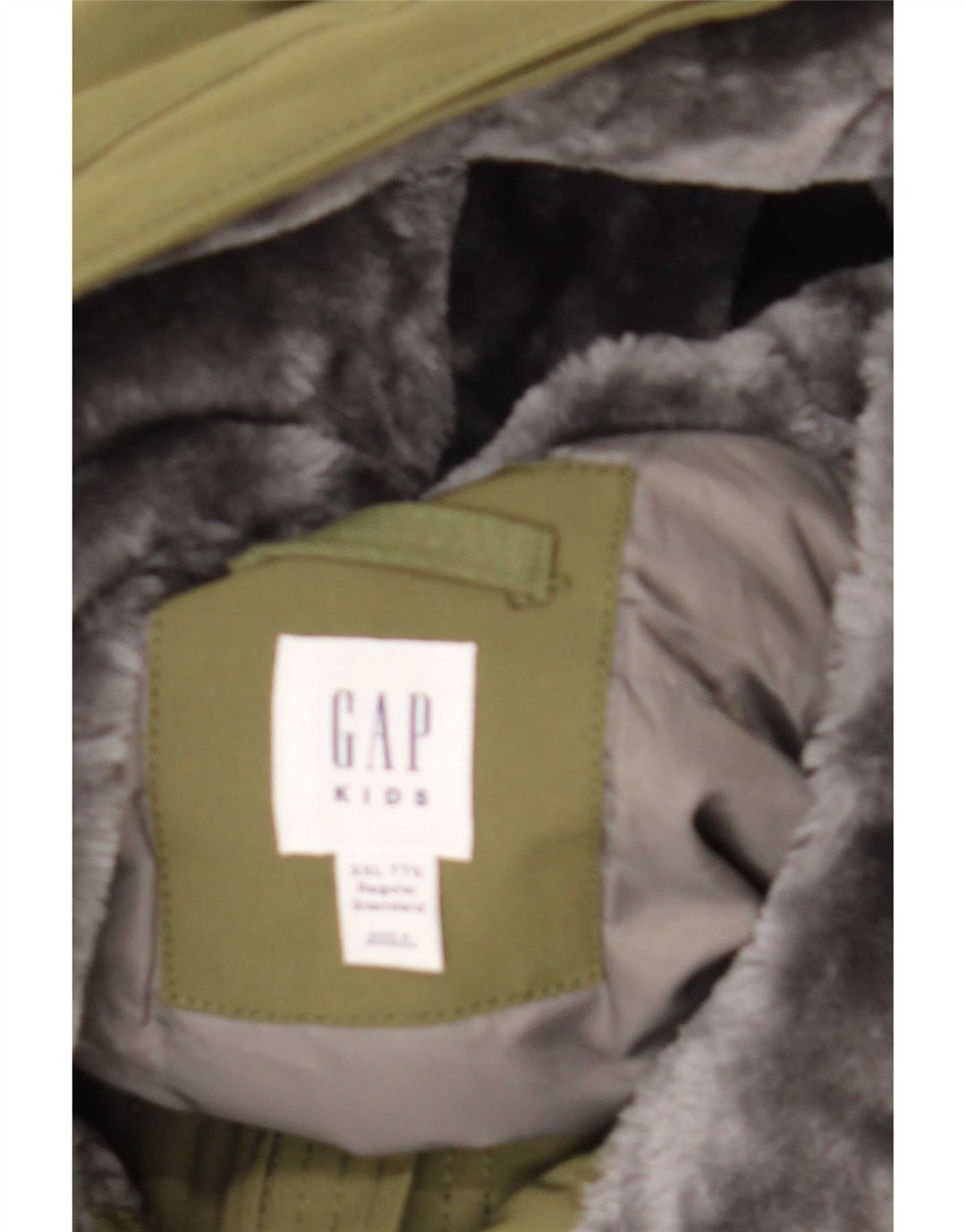 Jachetă parka cu glugă Gap Boys 13-14 ani Kaki Poliester
