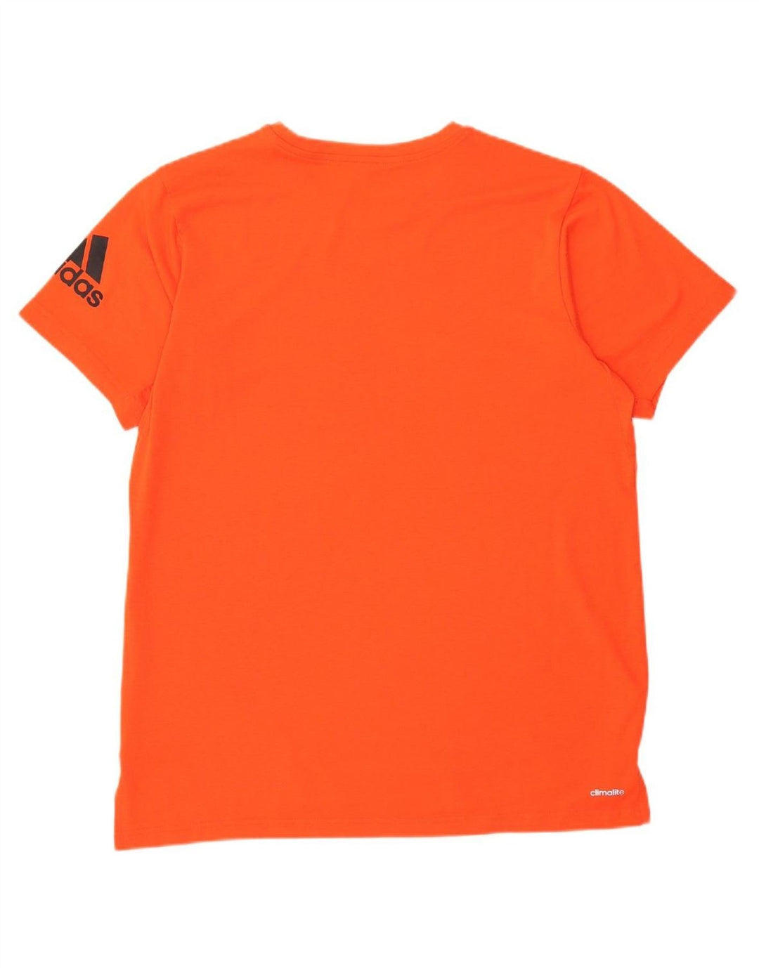 ADIDAS Mens Climalite T-Shirt Top Large Orange Polyester