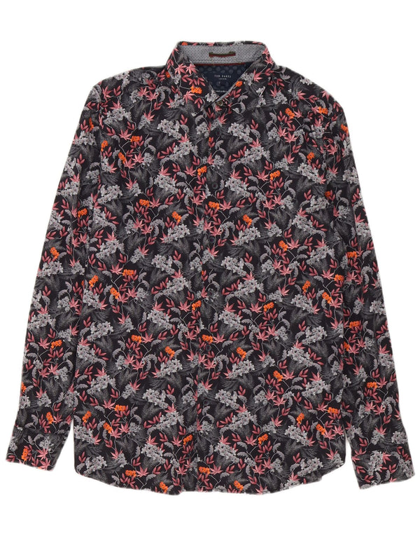 Cămașă pentru bărbați Ted Baker, mărime 4, mare, multicoloră, din bumbac floral