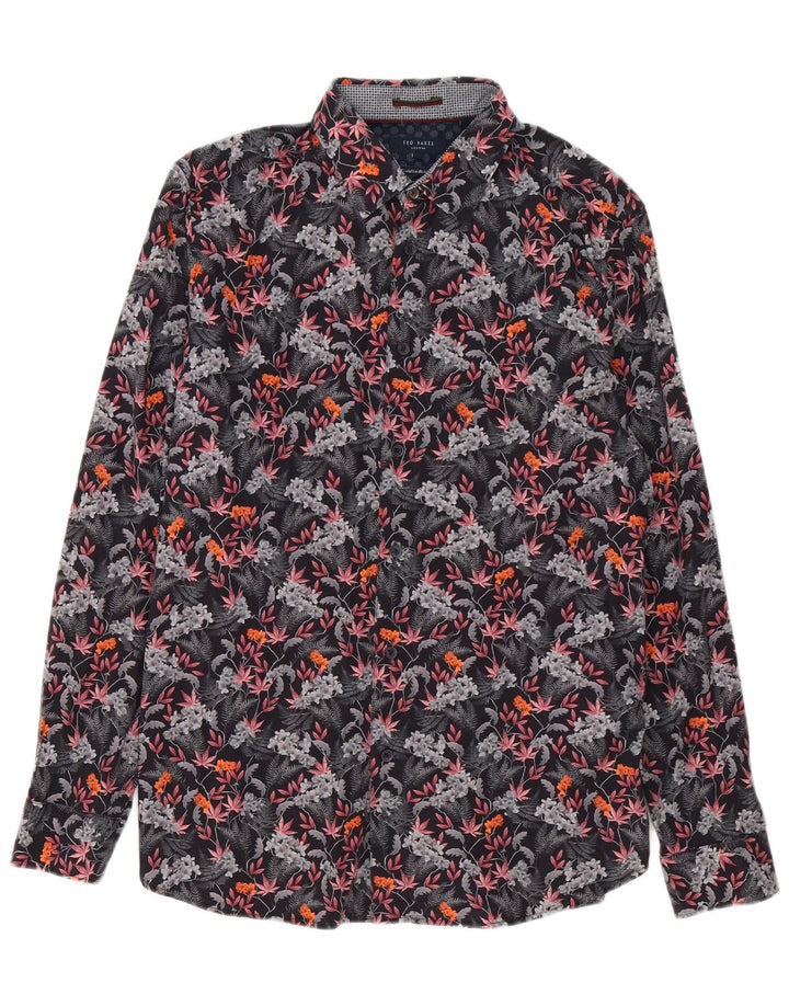 Cămașă pentru bărbați Ted Baker, mărime 4, mare, multicoloră, din bumbac floral