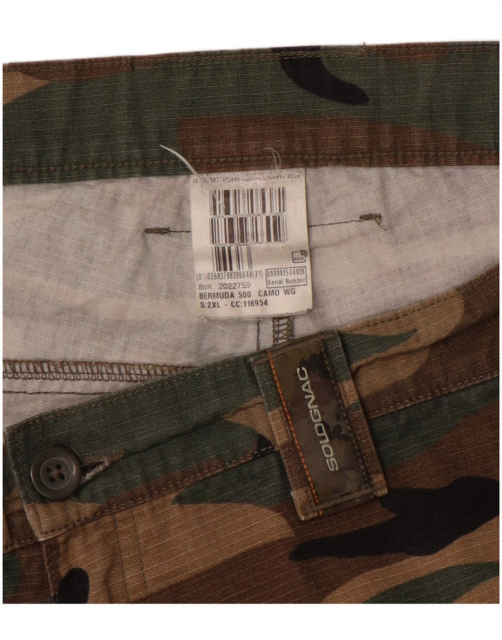 Pantaloni scurți cargo SOLOGNAC pentru bărbați W38 XL maro camuflaj