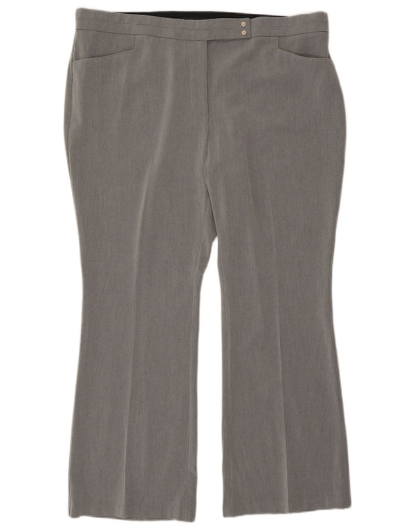 Marks & Spencer Pantaloni de costum bootcut pentru femei UK 18 XL W36 L29 gri viscoză