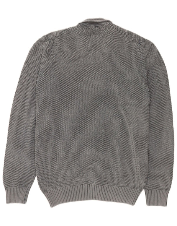 Pulover cardigan pentru bărbați Trussardi Jeans, bumbac gri mediu