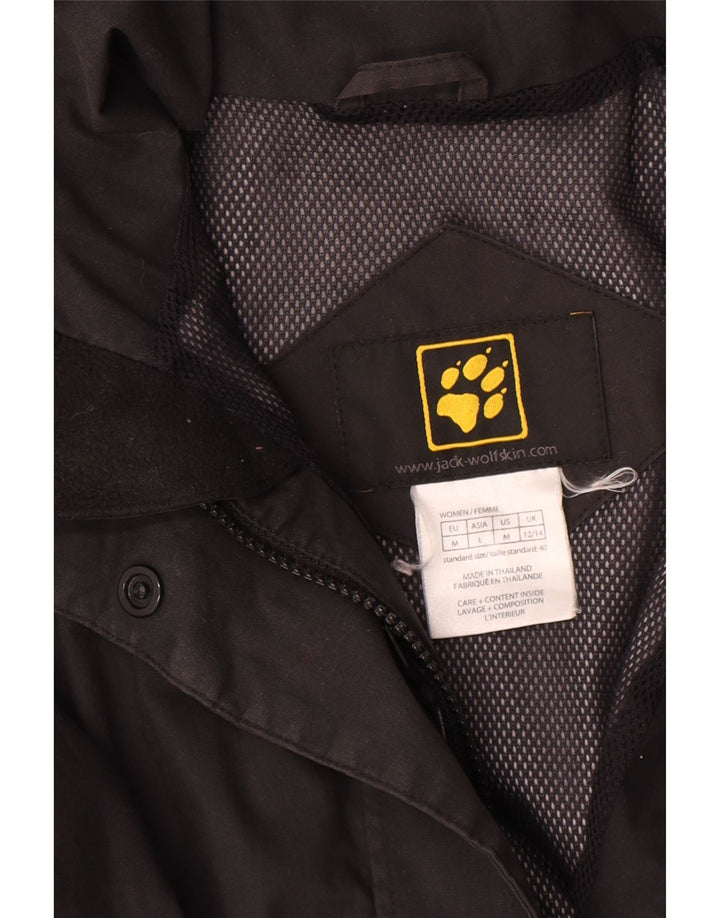 Jack Wolfskin Jachetă de ploaie pentru femei UK 12/14 Poliester mediu negru