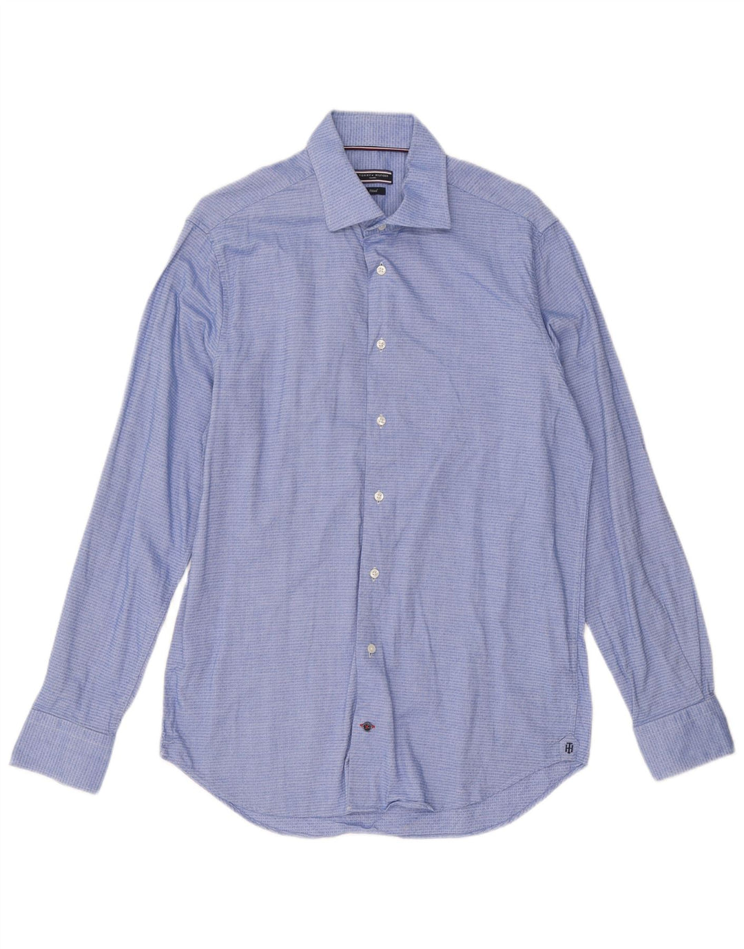 Cămașă pentru bărbați Tommy Hilfiger Mărimea 40 15 3/4 Bumbac geometric albastru mediu