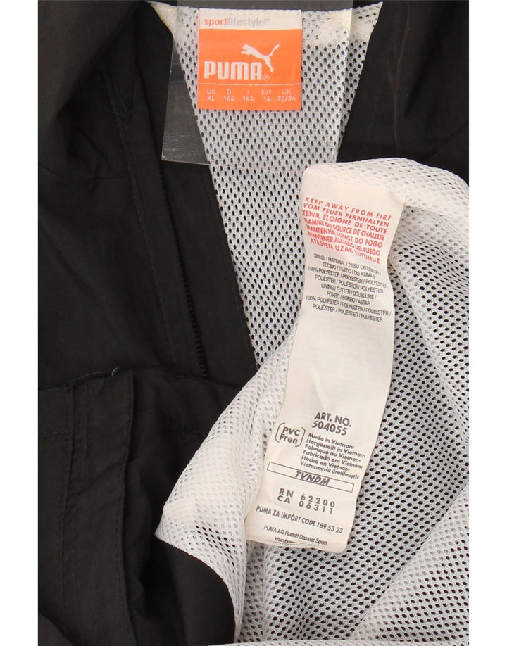 Jachetă de trening Puma pentru băieți, 13-14 ani, XL, poliester color bloc negru