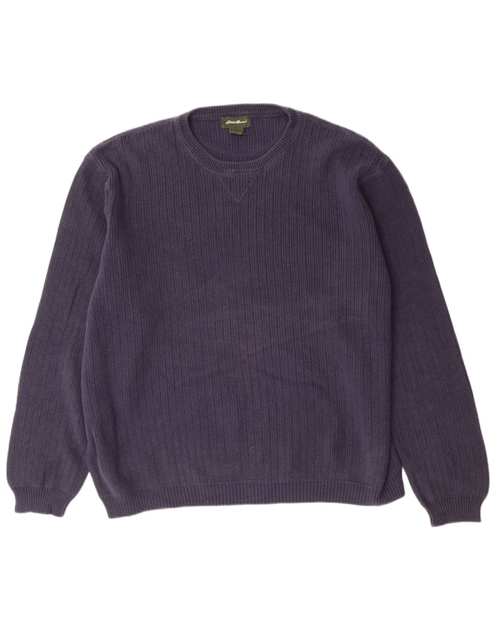 EDDIE BAUER Pulover pentru bărbați cu gât crew pulover XL bumbac bleumarin