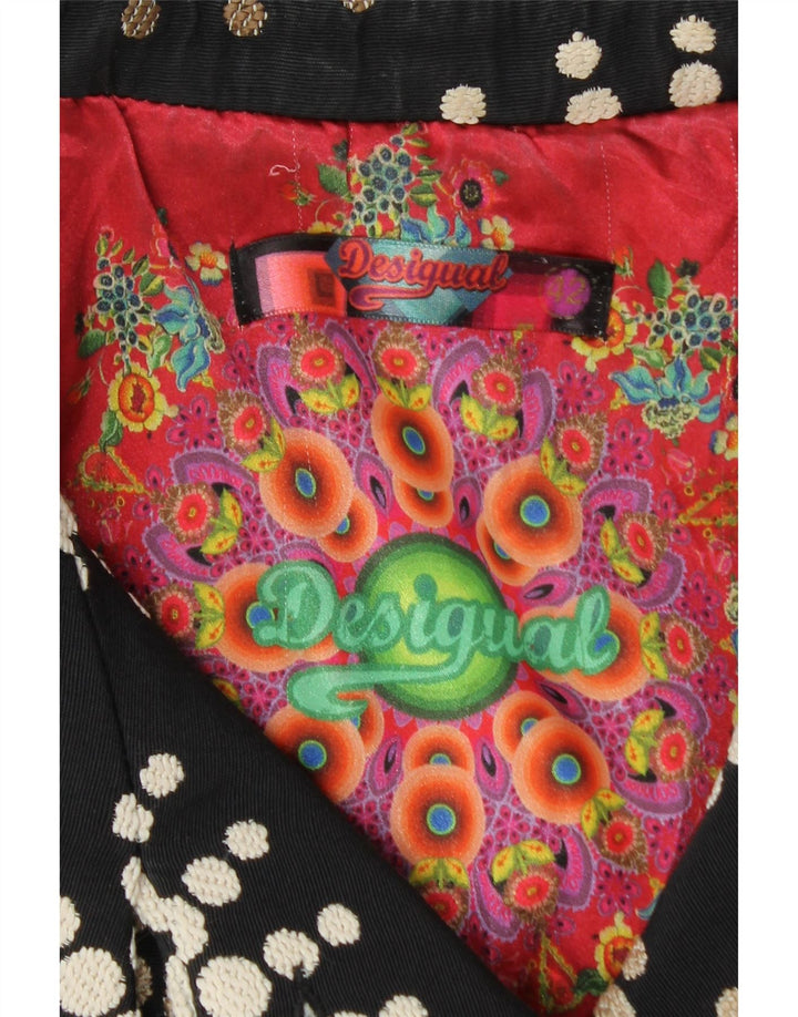 Palton pentru femei Desigual EU 42 mare, negru, acrilic floral