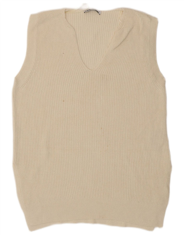 Zara Barbati Vesta Tank Top Mic Bej Bumbac