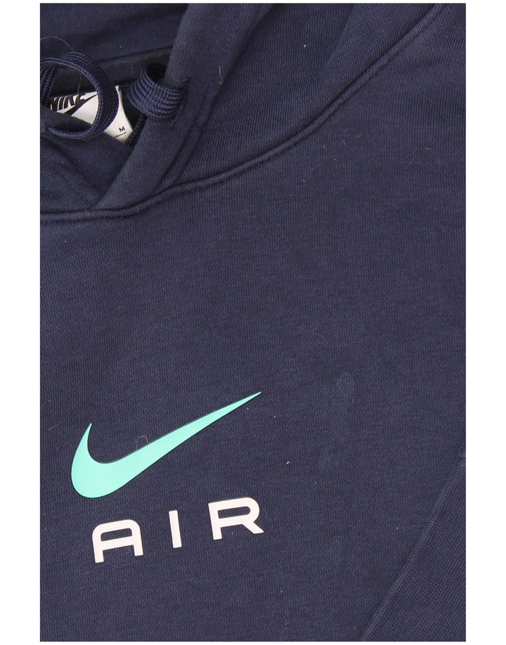 Pulover NIKE pentru bărbați, cu glugă, cu grafică, din bumbac colorblock, albastru bleumarin mediu