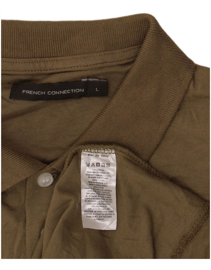 Tricou polo pentru bărbați French Connection, bumbac kaki mare
