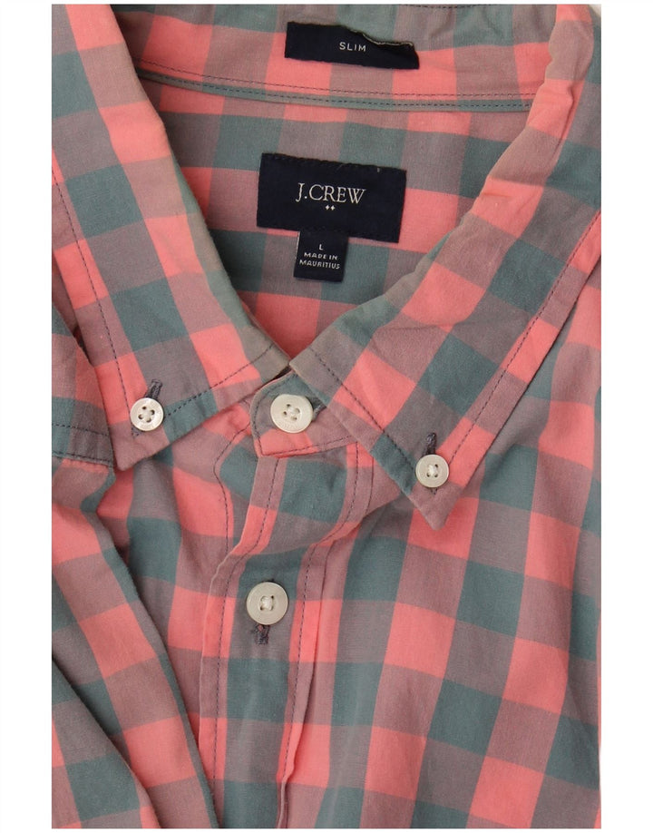 Cămașă subțire pentru bărbați J. Crew, mare, roz vichy