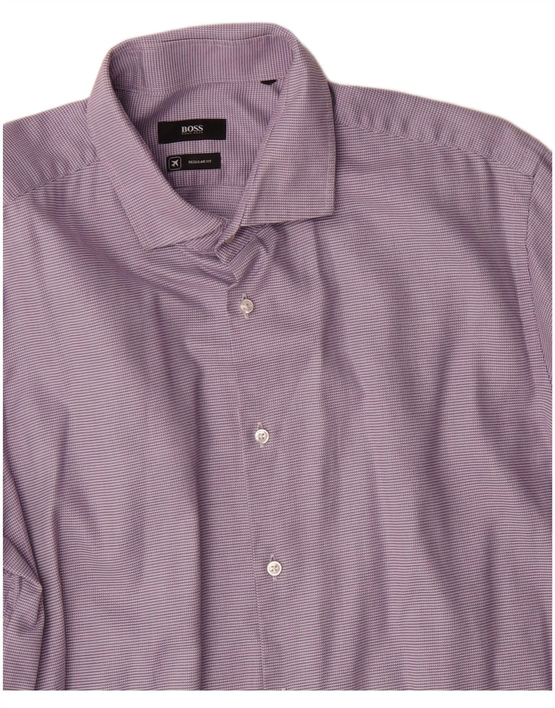 Cămașă pentru bărbați Hugo Boss Regular Fit Mărimea 44 XL Bumbac violet