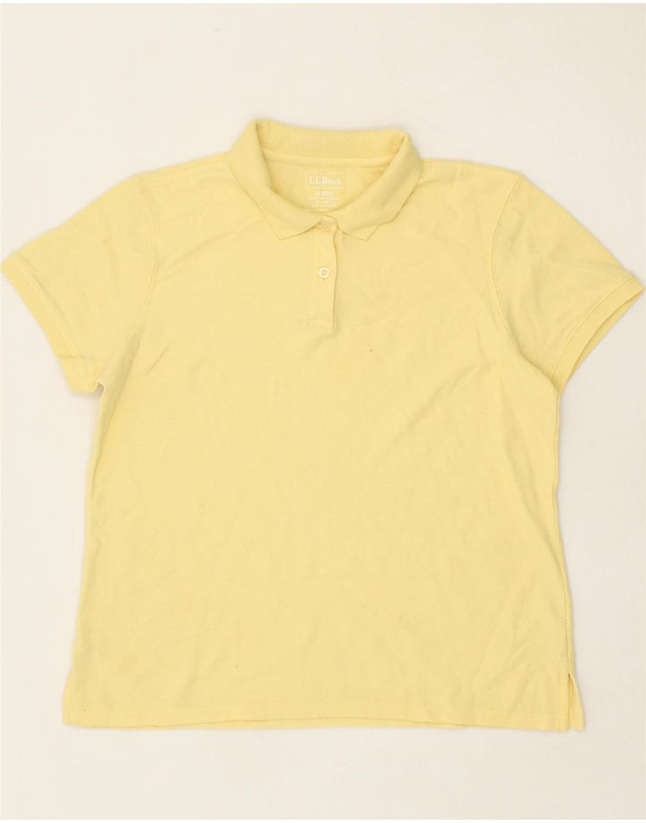 L.L.BEAN Womens Polo Shirt UK 14 Medium Yellow Cotton Vintage L.L.Bean and Second-Hand L.L.Bean from Messina Hembry 
