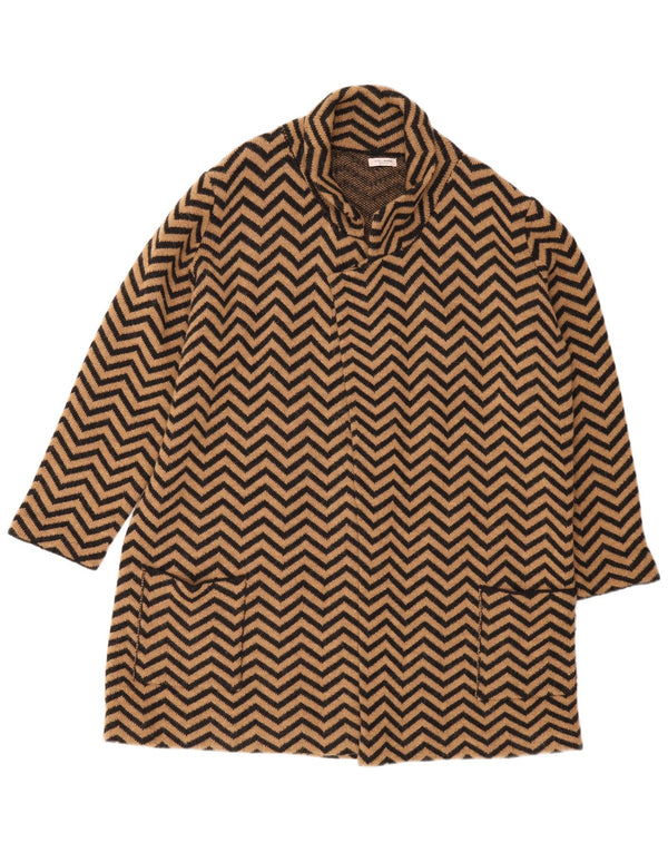 Pulover cardigan cu paragate Fiorella Rubino pentru femei UK 18 XL Brown Chevron