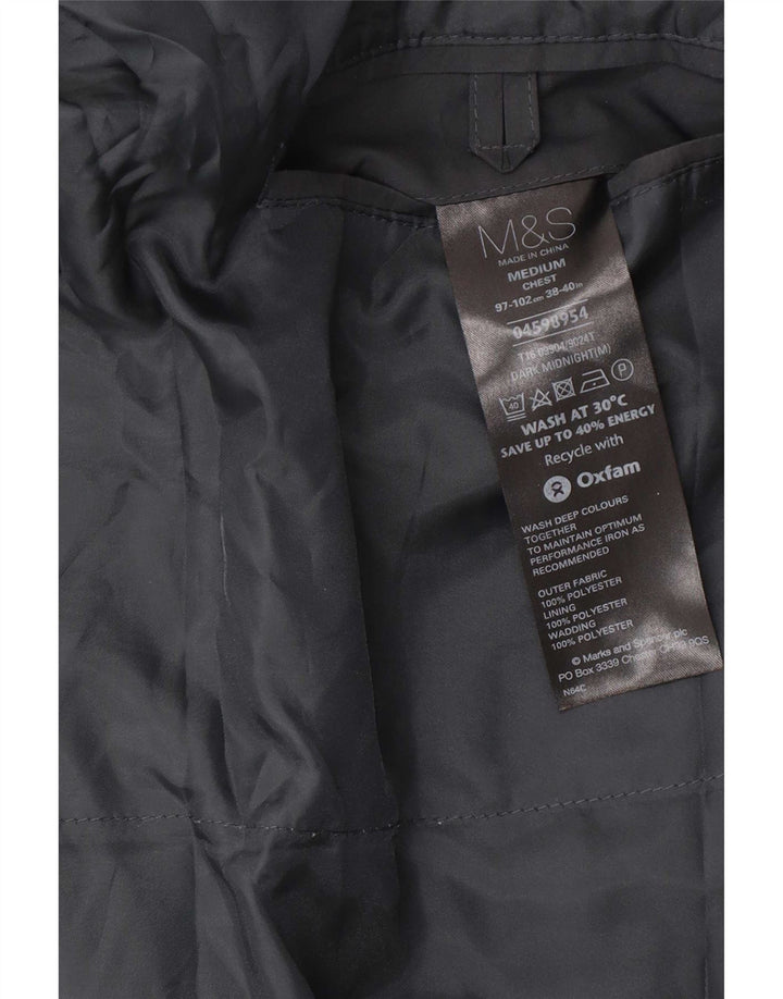 Trench pentru bărbați Marks & Spencer UK 38/40 Poliester mediu negru