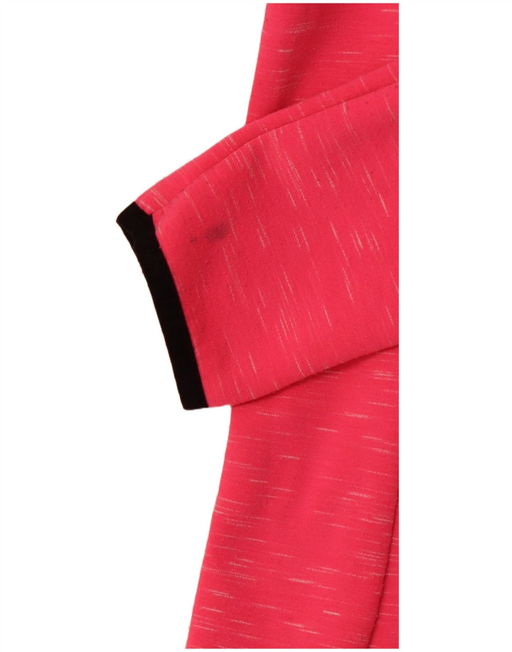 SUPERDRY Pulover cu capota cu fermoar cu grafic pentru femei UK 10 Small Pink Flecked