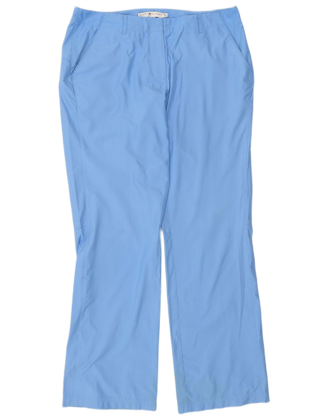 Pantaloni chino Tommy Hilfiger pentru femei, cu bootcut de golf, XL W36 L31, poliester albastru