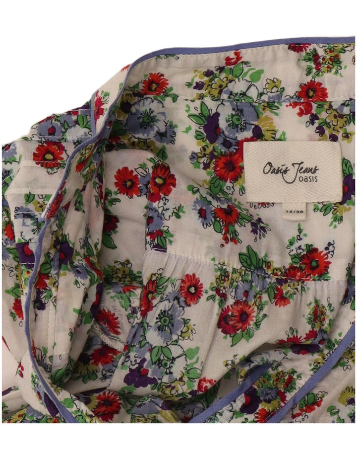 Rochie A-Line Oasis pentru femei UK 12 Medium White Floral