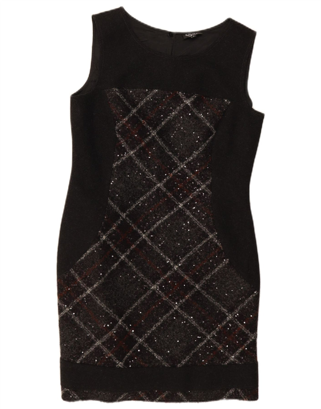 Marks & Spencer Rochie teacă Per Una pentru femei UK 12 Medium Black Check