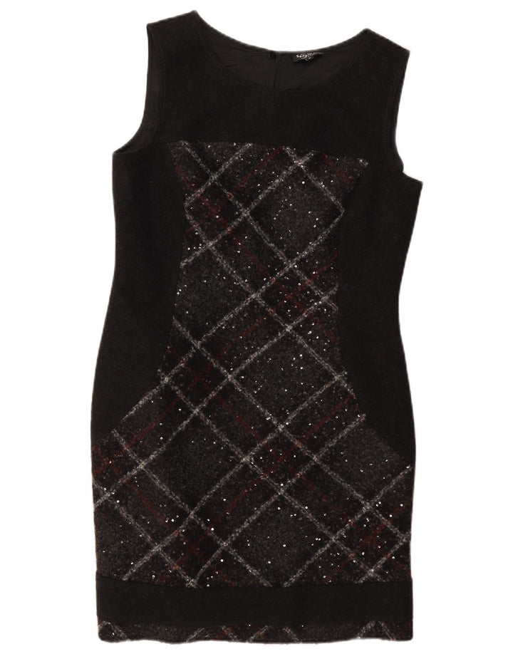 Marks & Spencer Rochie teacă Per Una pentru femei UK 12 Medium Black Check